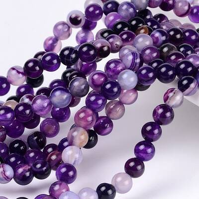 Natural Striped Agate/Banded Agate Beads