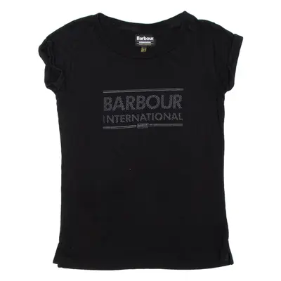 BARBOUR Womens T-Shirt Black UK 8