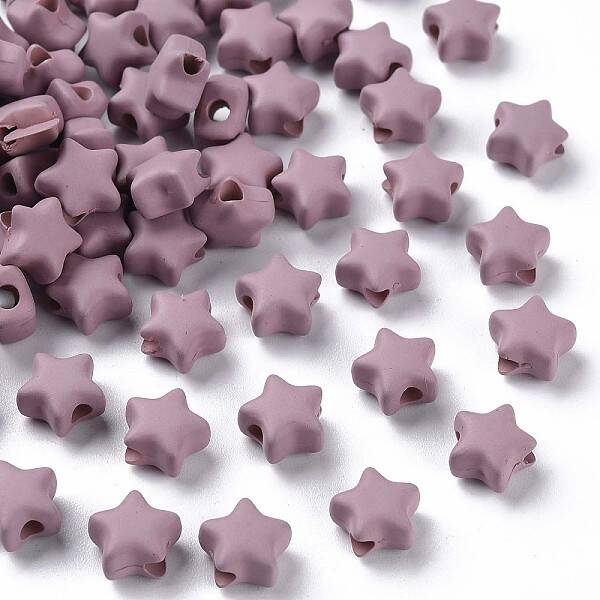 Spray Painted Acrylic Beads