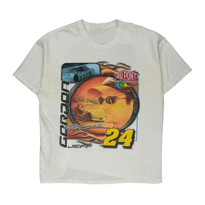 Jeff Gordon Unbranded Nascar T-Shirt - XL White Cotton