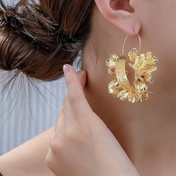 Alloy Hoop Earrings for Women