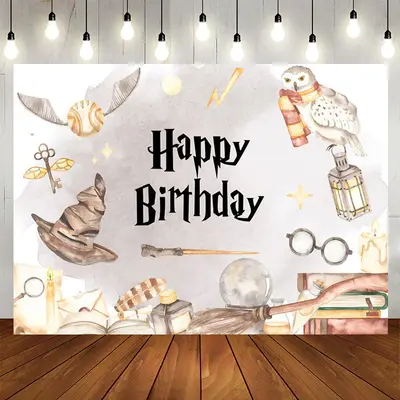 Aperturee Magic Flaoting Things School Birthday Backdrop