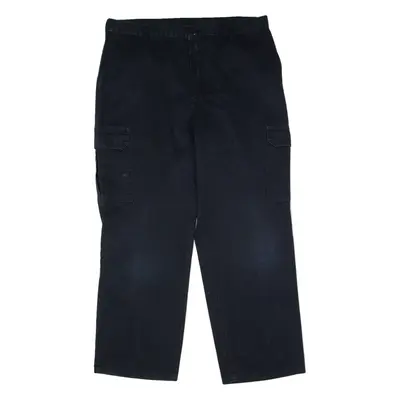 DICKIES Workwear Cargo Mens Trousers Black Regular Straight W38 L30
