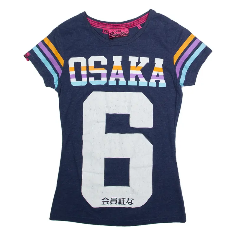 SUPERDRY Womens T-Shirt Blue XS