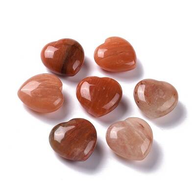 Natural Red Aventurine Heart Love Stone