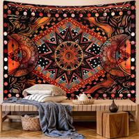 Vintage Sun & Moon Pattern Tapestry, 1 Count Colorful Bohemian Geometric Tapestry, Wall Hanging Decor for Home Living Room Be...