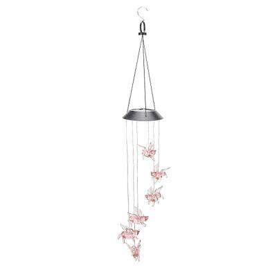 LED Solar Powered Flying Pig Wind Chime