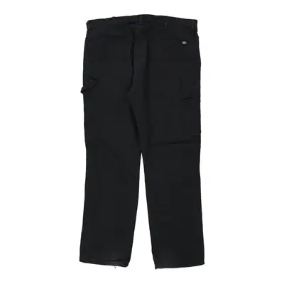 Dickies Carpenter Trousers - 40W 32L Black Cotton