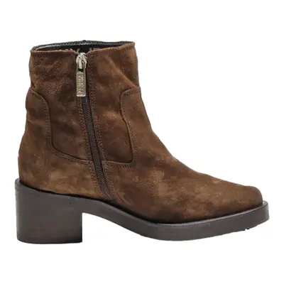 TOMMY HILFIGER Ankle Boots Brown Leather Womens UK 5