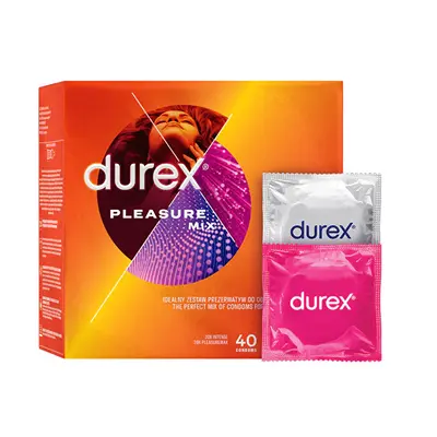 Durex Pleasure Mix Condoms Mix 40 Pcs