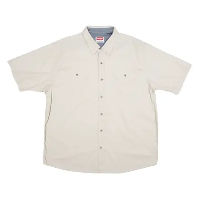 WRANGLER Premium Quality Mens Plain Shirt Beige XL