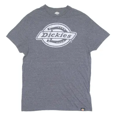 DICKIES Mens T-Shirt Grey Crew Neck XL
