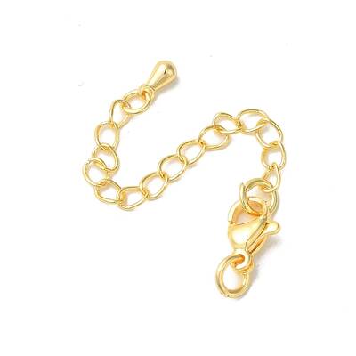 Rack Plating Brass Ends with Chain and Clasps