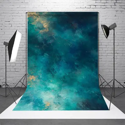Blue Gradient Abstract Flowing Universe Backdrop - Aperturee