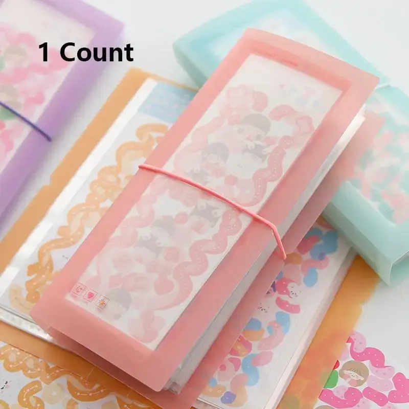 1 Count Random Color Sticker Storage Collecting Book, 30-slot Scrapbooking Sticker Storage Album, Card Storage Book