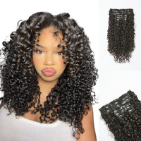 LUVME 100% Virgin Human Hair Extensions Seamless & Invisible Edge Straight, Body Wave, Kinky Curly, Yaki Straight, Messy Burm...