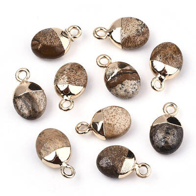 Natural Picture Jasper Charms