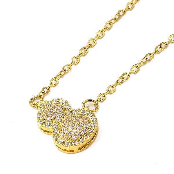 304 Stainless Steel Cubic Zirconia Pendant Necklaces