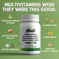 Sea Moss Capsules with Black Seed Oil, Ashwagandha, Bladderwrack, Turmeric + more