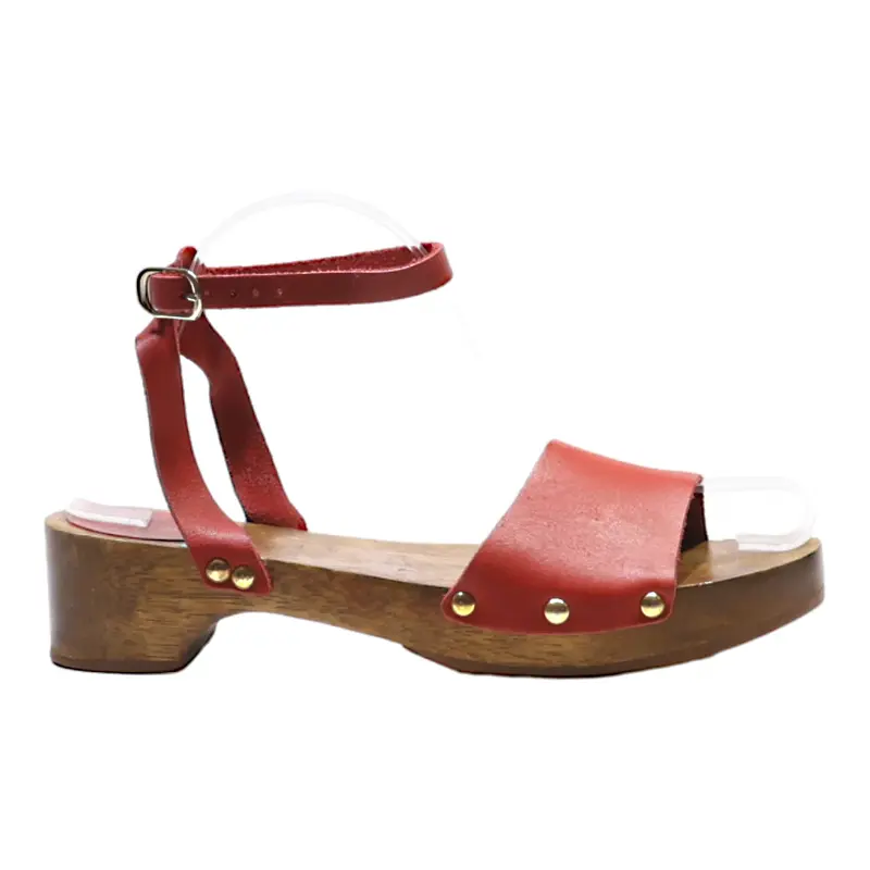 LULU'S Strappy Sandals Red Suede Womens UK 4.5