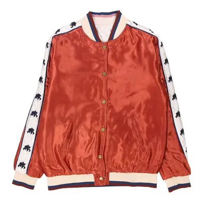 Ameno Americanino Reversible Jacket - Medium Orange Polyester Blend