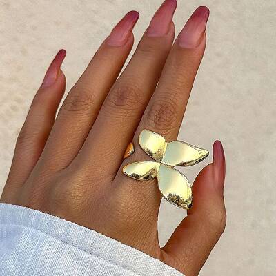 Alloy Open Cuff Rings for Women