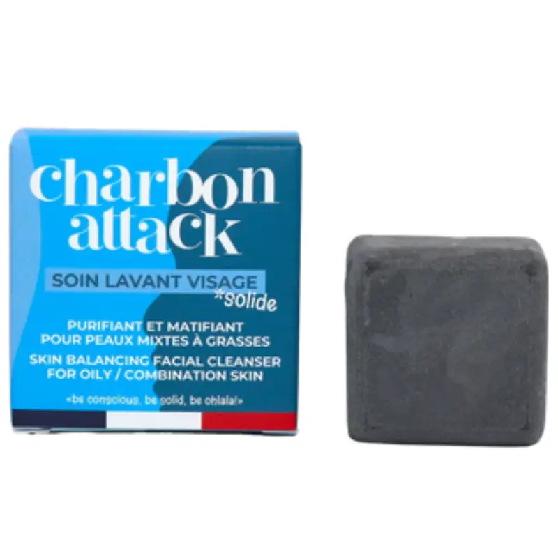 Lamazuna Charbon Attack Solid Face Cleanser, 28 ml
