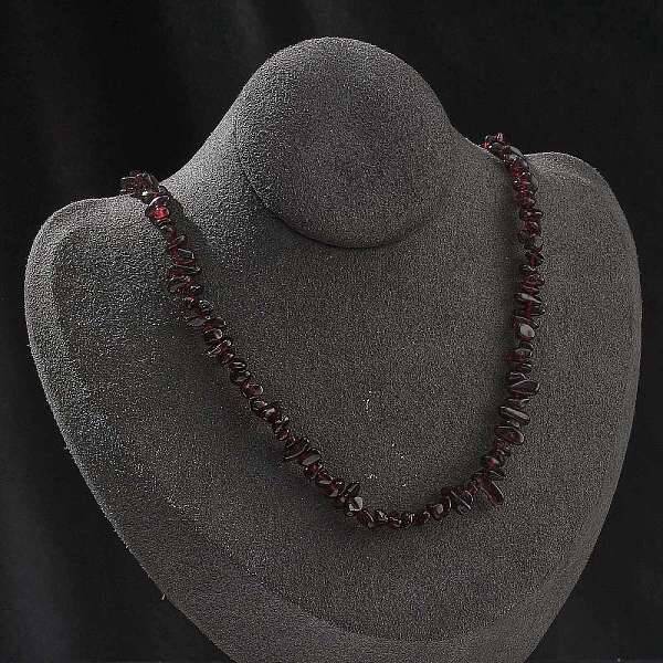 Natural Garnet Chip Beaded Necklaces for Men Women