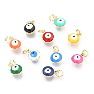 Brass Enamel Beads