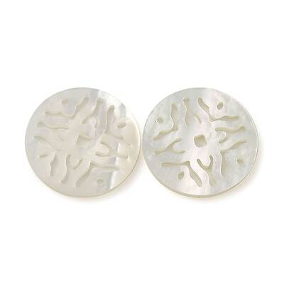 Natural White Shell Hollow Pendants