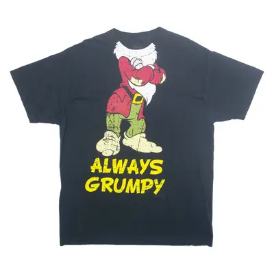 DISNEY Grumpy Mens T-Shirt Black XL