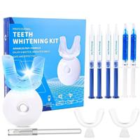 6 X 3ml Carbamide Peroxide Teeth Whitening Gel Kit - Fast,Gentle,Safe Enamel Teeth Brighting System with LED Light, Professio...