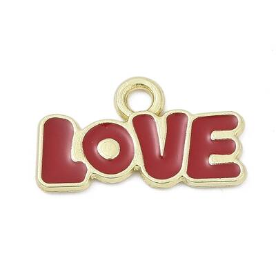 Valentine's Day Alloy Enamel Pandants
