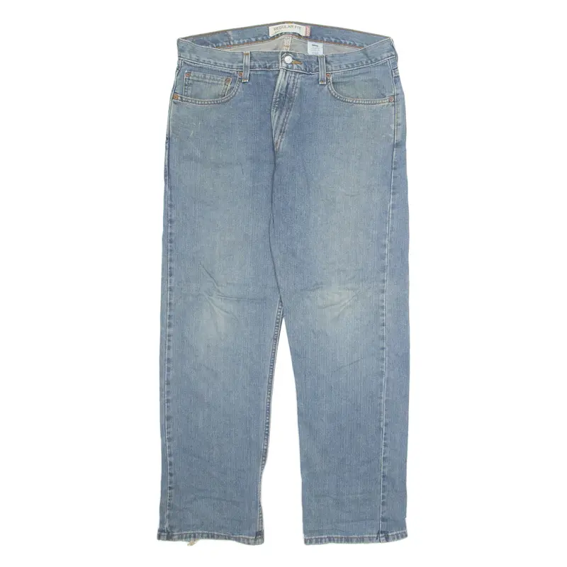 LEVI'S 505 Jeans Mens Blue Regular Straight Stone Wash W36 L30