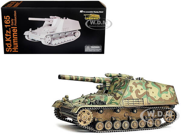 German Sd.Kfz.165 Hummel Self-Propelled Gun V2 Early Production, German Army NEO Dragon Armor Series 1/72 Plastic Model b...