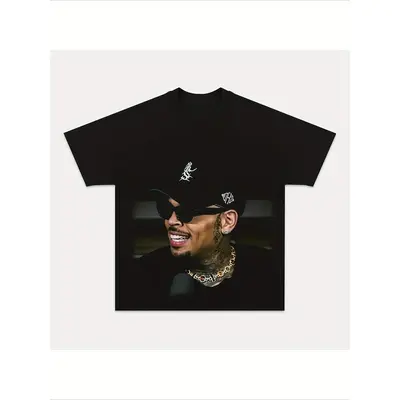 CHRIS BROWN 3 Cotton Men'S Round Neck Short Sleeves T-shirt