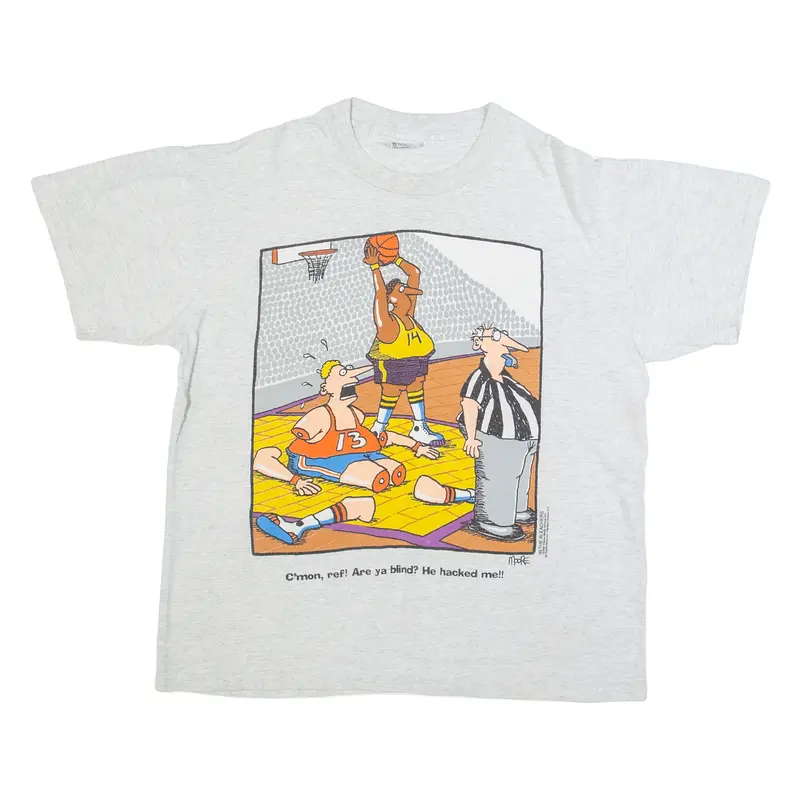 ANVIL Moore The Bleachers Mens T-Shirt Grey L