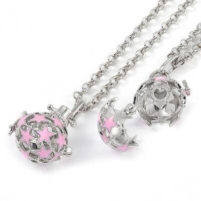 Brass Enamel Pendant Necklaces