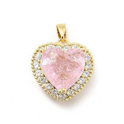 Brass Micro Pave Clear Cubic Zirconia Pendants