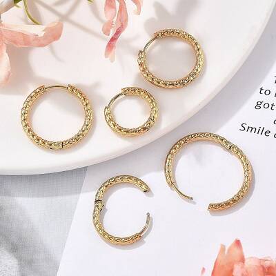 304 Stainless Steel Hoop Earrings