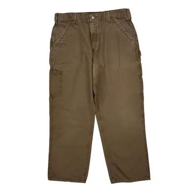 Workwear Carhartt Carpenter Trousers - 34W 29L Brown Cotton | Size: 34″ waist