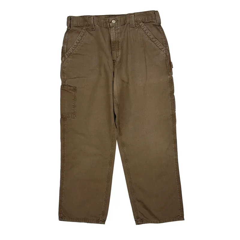 Workwear Carhartt Carpenter Trousers - 34W 29L Brown Cotton | Size: 34″ waist