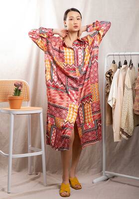 Dress K8858 Terracotta | Color: TERRACOTTA | Size: L