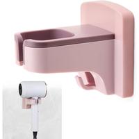 2 Counts Hair Dryer Holder, Hands Free Wall Mounted Self Adhesive with Cord Organizer,No-Drill Hair Dryer Storage Stand for B...