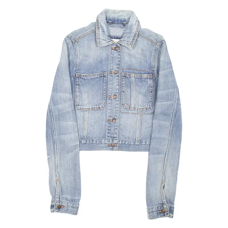 ABERCROMBIE & FITCH Cropped Womens Denim Jacket Blue XS