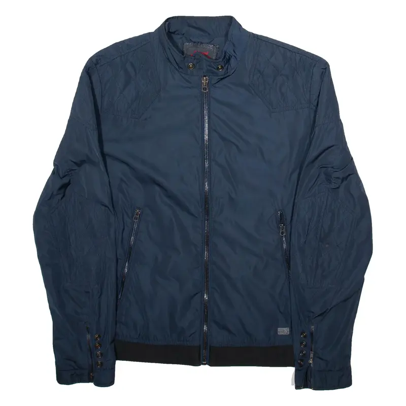 DIESEL INDUSTRIES Mens Lined Coat Blue Nylon XL