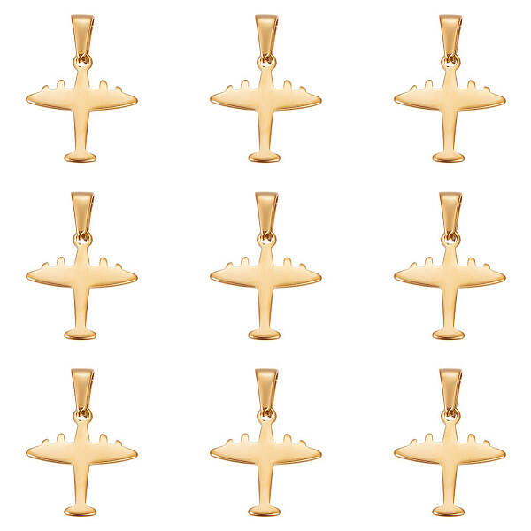 10Pcs 304 Stainless Steel Pendants