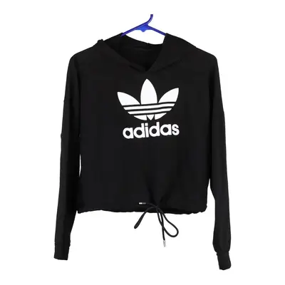 Bootleg Adidas Hoodie - XS Black Cotton Blend