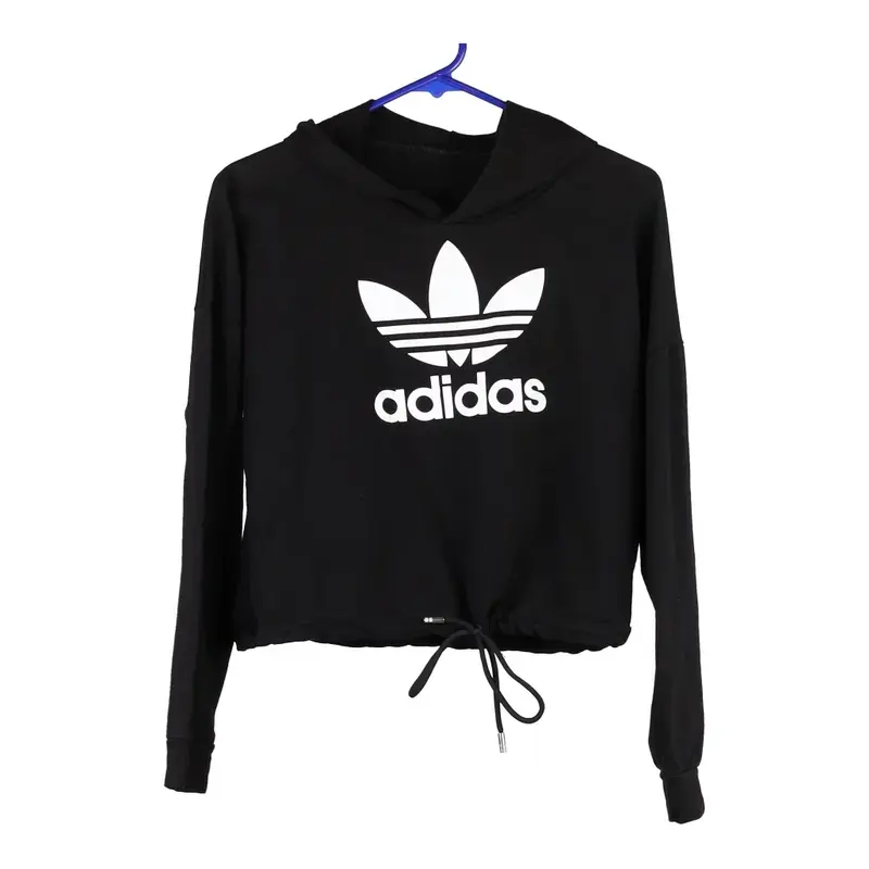 Bootleg Adidas Hoodie - XS Black Cotton Blend