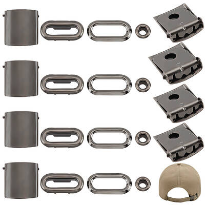 30 Sets Stainless Steel Peaked Cap Adjuster Kits
